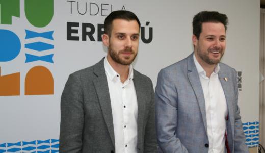 El concejal delegado de Ordenación del Territorio Zeus Pérez y Alejandro Toquero, alcalde de Tudela.