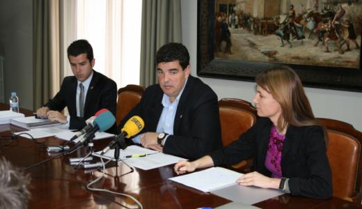 Joaquim Torrents, Luis Casado e Irene Royo en la presentación del PAM el pasado mes de abril