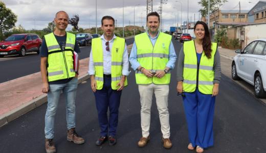 Visita obras asfaltado polígonos