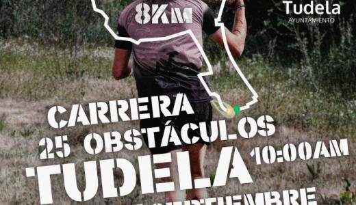 Cartel carrera obstáculos