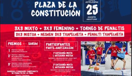 Fútbol plaza 3x3. Plaza de la Constitución. 25 agosto 2025. a