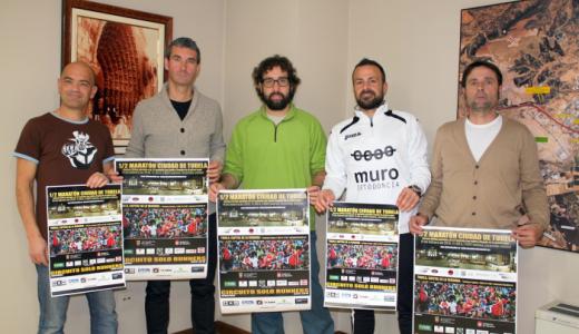 Javier Val (corredor), Rubén Olmo (Tudela Atlético), Iñaki Magallón (Concejal de Deportes), Carlos Sobejano y Julián Herce (ambos de Circuito solo runner)